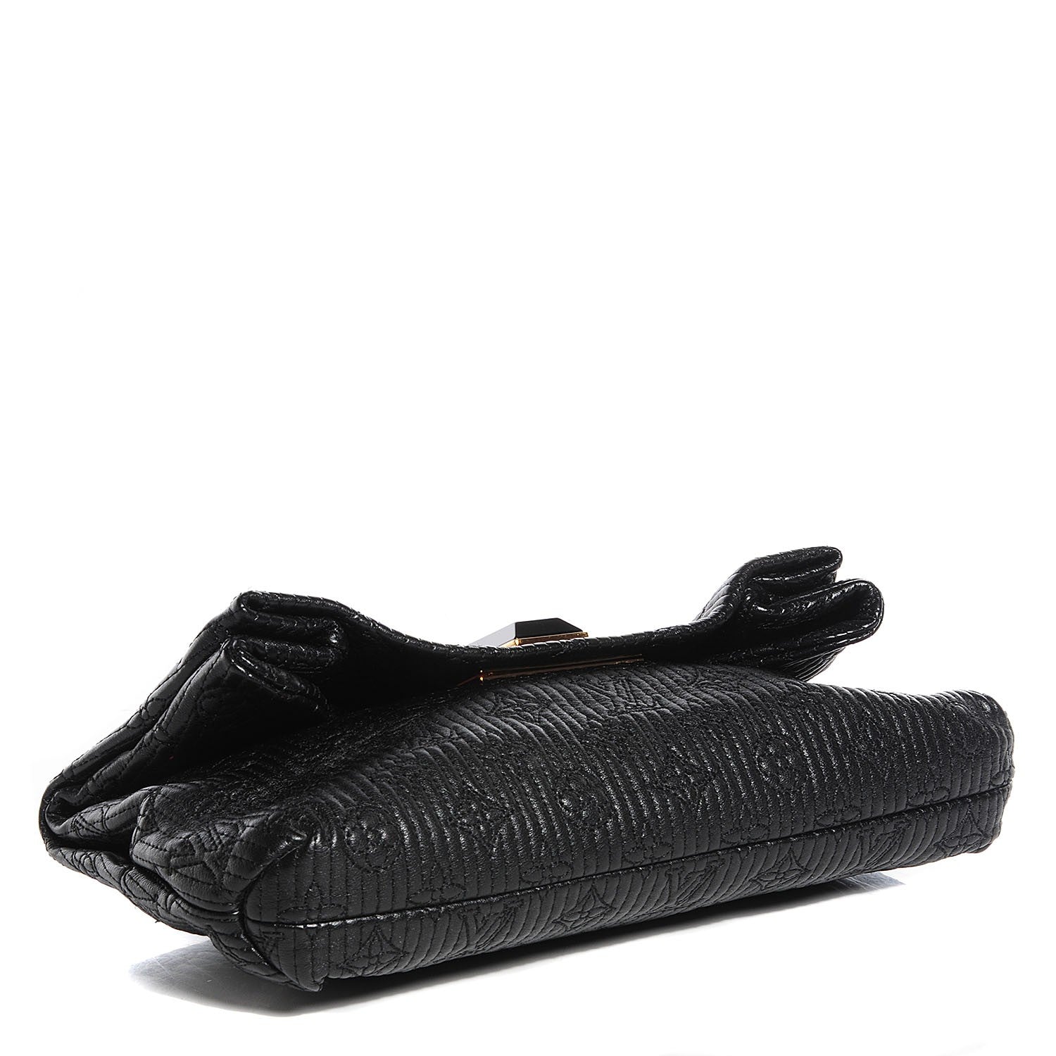 Louis Vuitton Calfskin Quilted Monogram Altair Clutch Black 4 of 7
