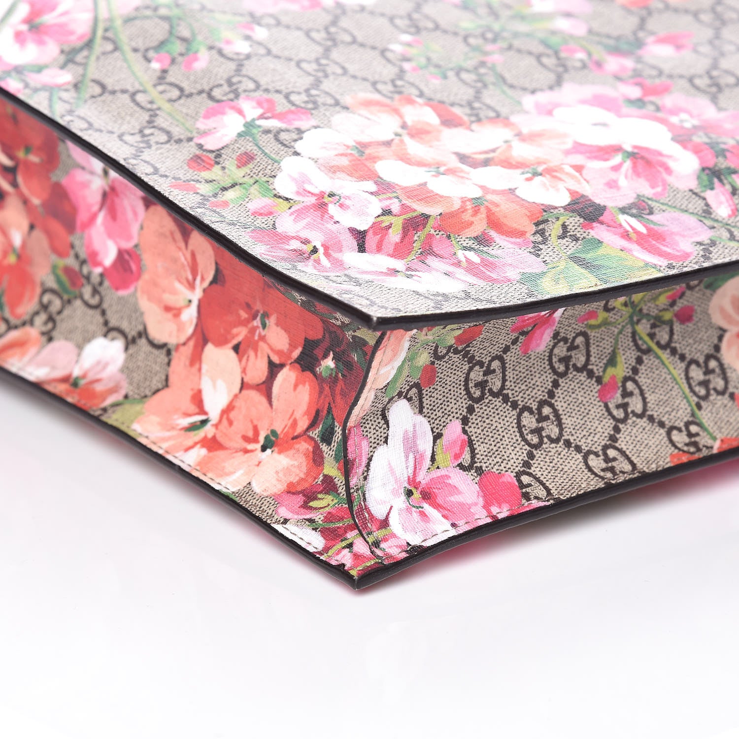 Gucci Soft GG Supreme Monogram Blooms Vertical Tote Beige Multicolor Dry Rose 8 of 9