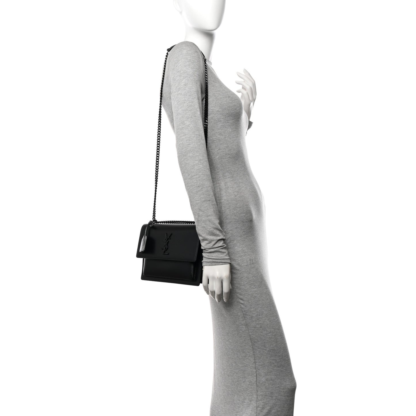 Calfskin Medium Monogram Monochrome Sunset Black