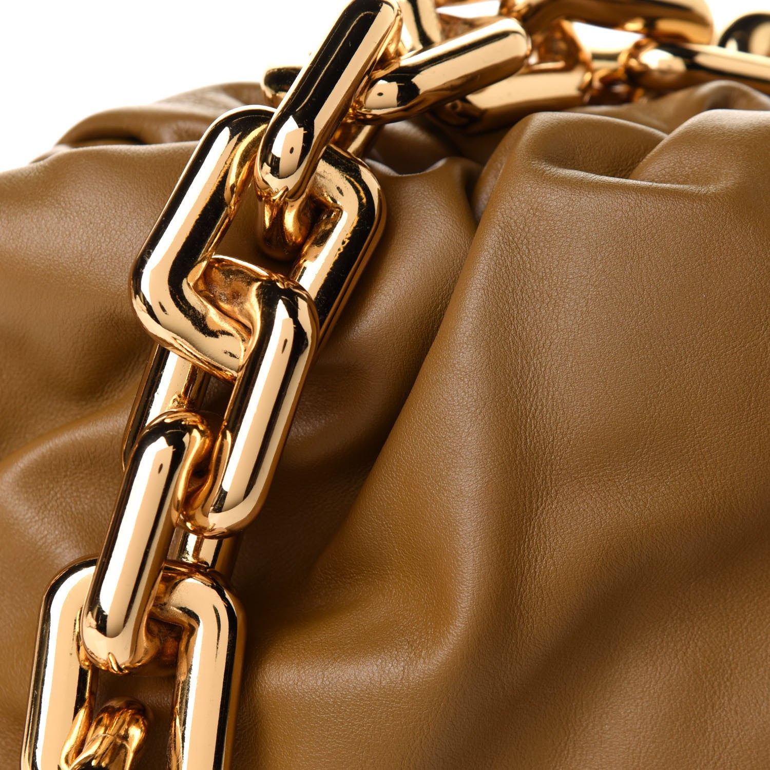 Bottega Veneta Calfskin The Pouch Chain Cammello 7 of 10