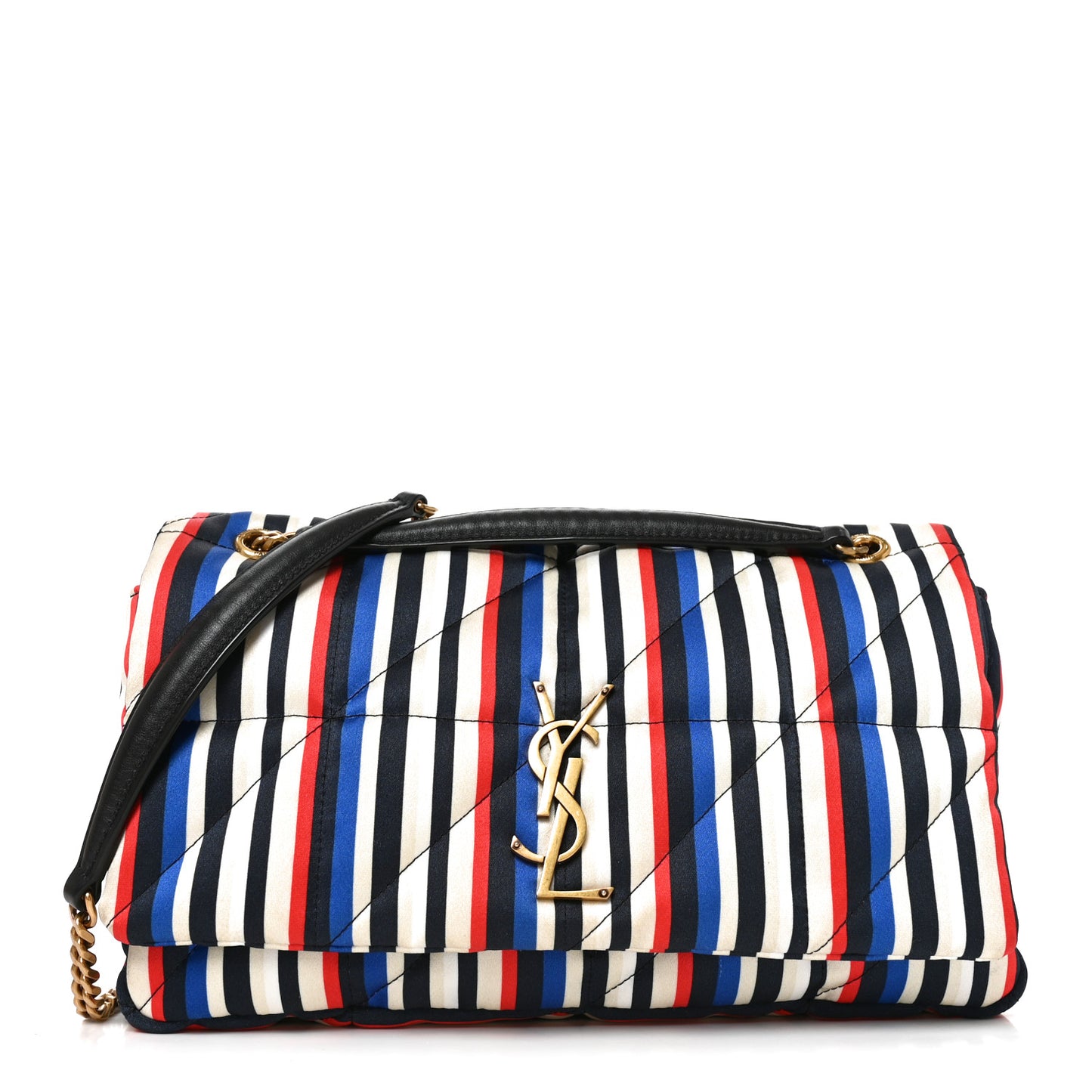 Silk Striped Monogram Medium Jamie Blue Multicolor