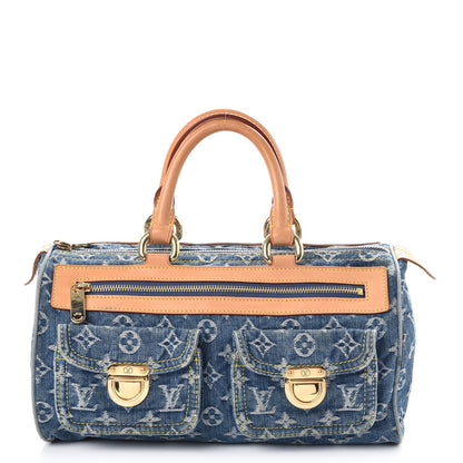 Louis Vuitton Monogram Denim Neo Speedy Blue 1 of 11
