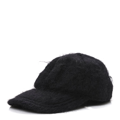 Gucci Mohair GG Lauren Baseball Hat L Black 1 of 8