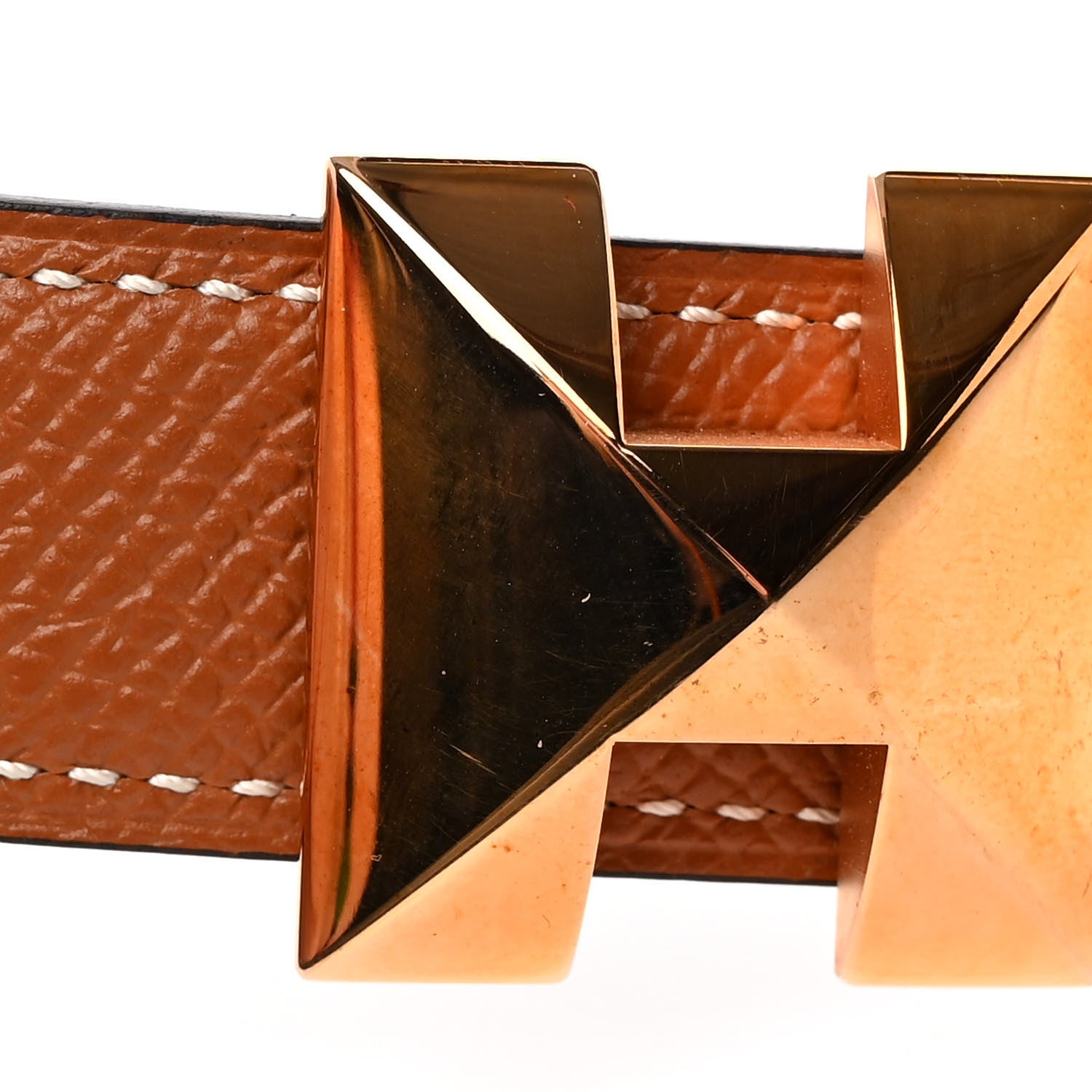 Hermes Swift Epsom 24mm Medor H Belt 75/30 Black Gold 8 of 8