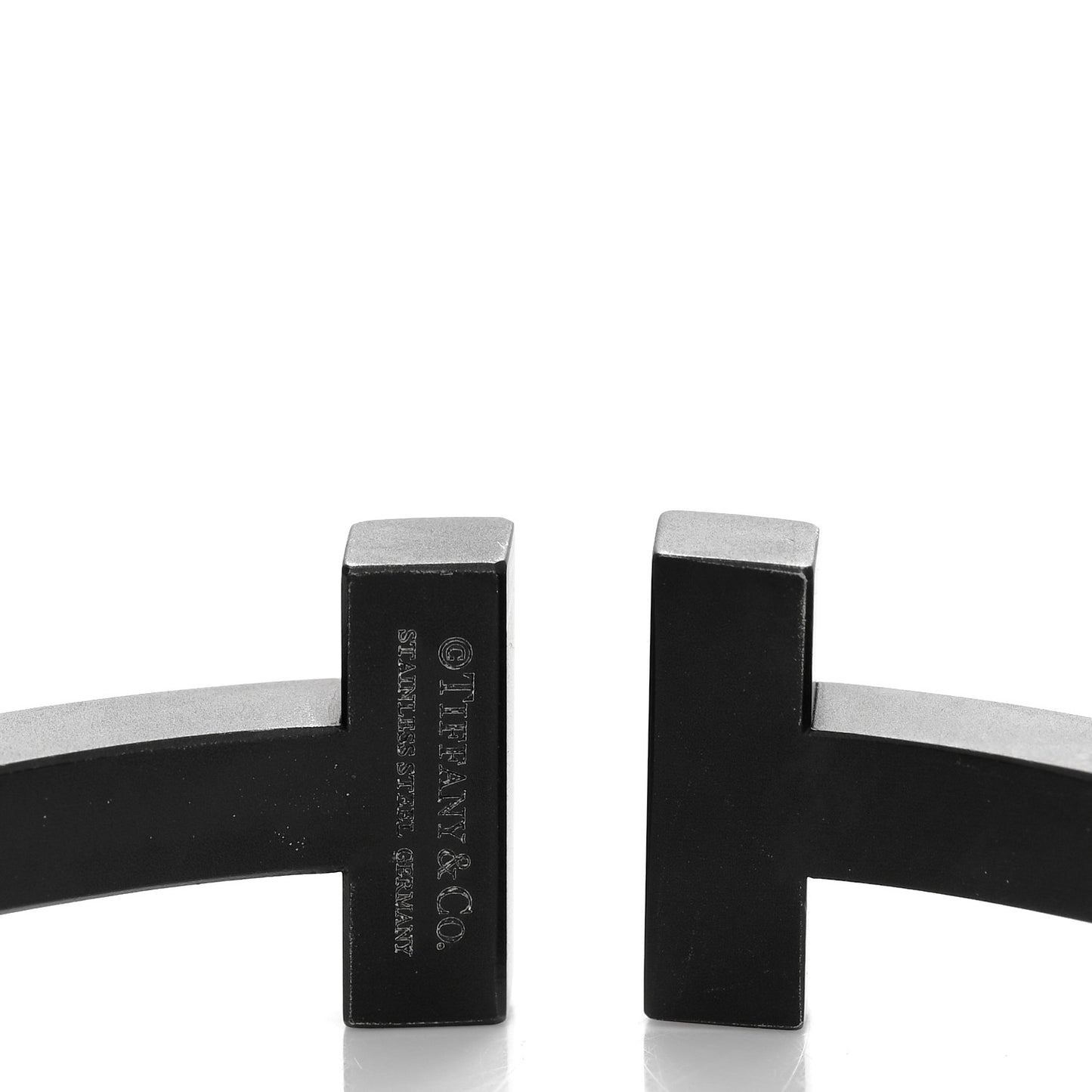 Black-Coated Stainless Steel T Square Bracelet