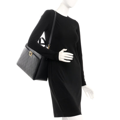 Chanel Calfskin Stitched Large Straight Lines Shopping Tote Black 2 of 13