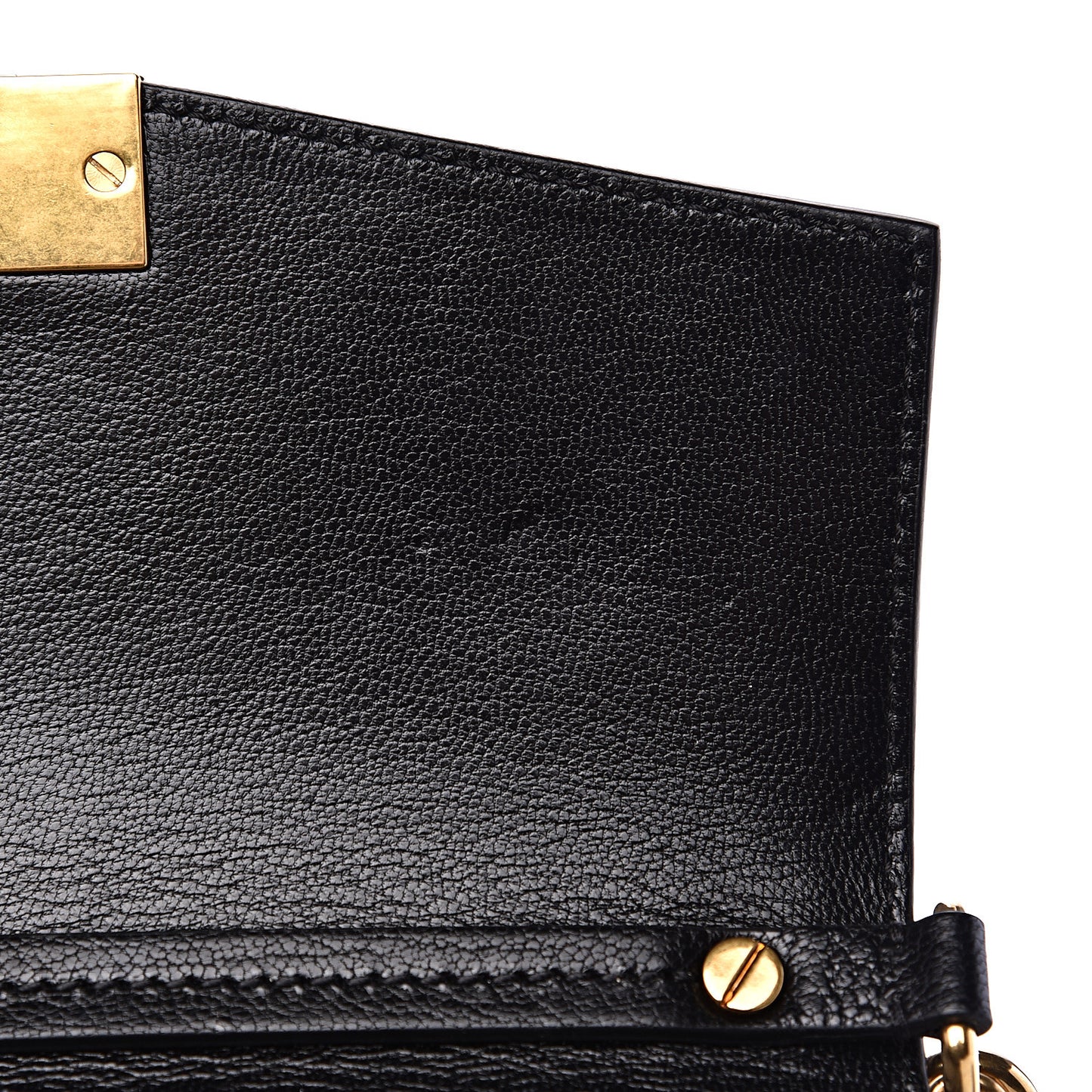 Calfskin Suede Leopard Print Small GV3 Shoulder Bag Black Chestnut