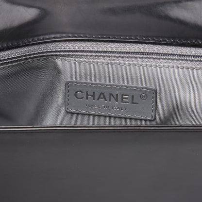 Chanel Glazed Calfskin Large Boy Flap Black 5 of 13