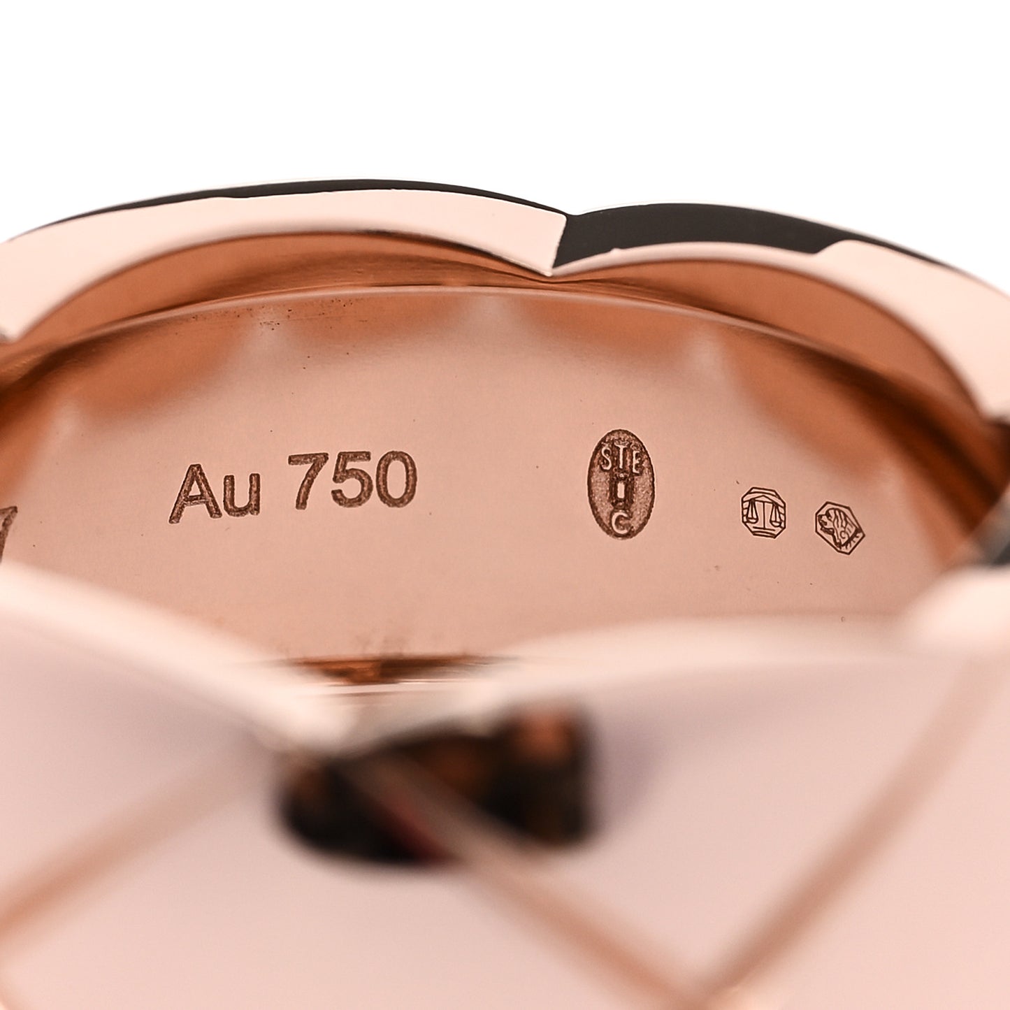 18K Beige Gold Large Coco Crush Ring 58 8.5