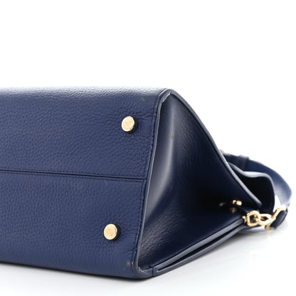 Christian Dior Bullcalf Medium Diorever Flap Navy 6 of 10