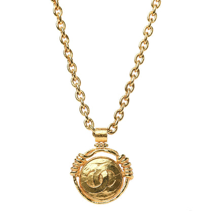 Chanel CC Chain Pendant Long Necklace Gold 1 of 5