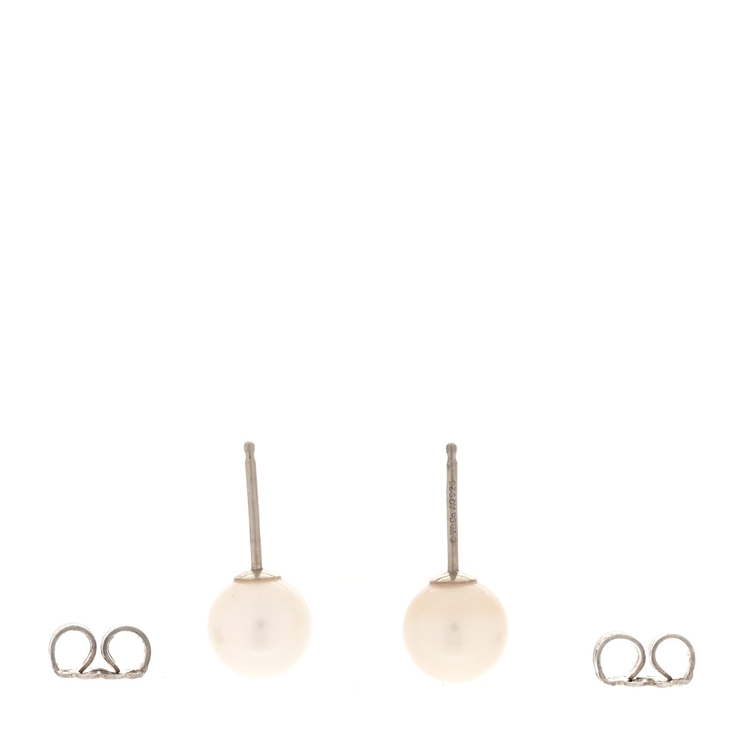 14K White Gold Cultured Pearl 7-8mm Ziegfeld Earrings