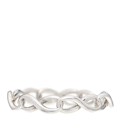 Tiffany Sterling Silver Narrow Infinity Band Ring 58 8.25 1 of 6