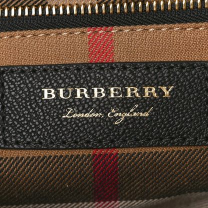 Burberry Soft Grain Calfskin Medium Buckle Tote Black 7 of 10