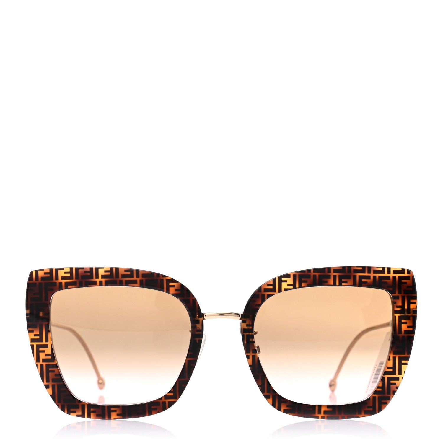 Fendi Acetate Metal F is Fendi FF Square Cat Eye Sunglasses FF 0424/F/S Havana 2 of 6