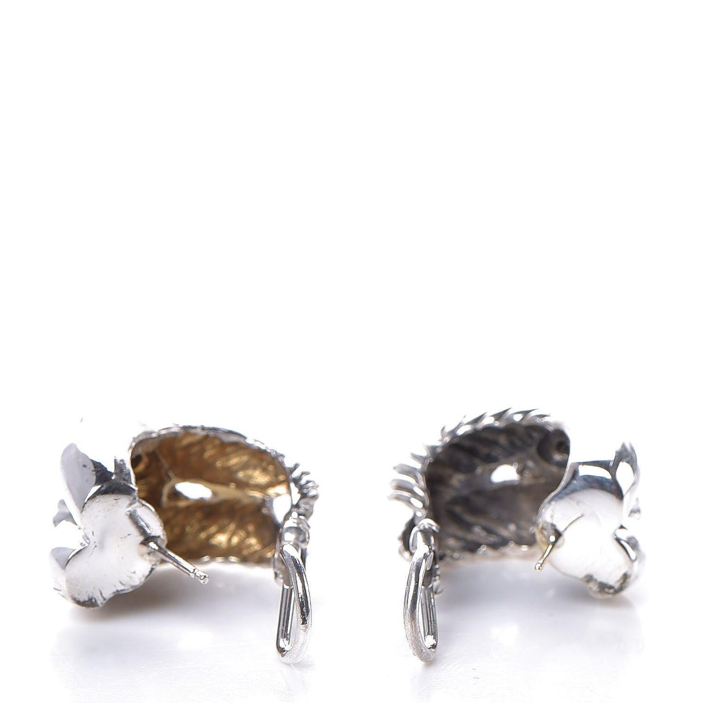 Sterling Silver 14K Yellow Gold Woven Cable Earrings