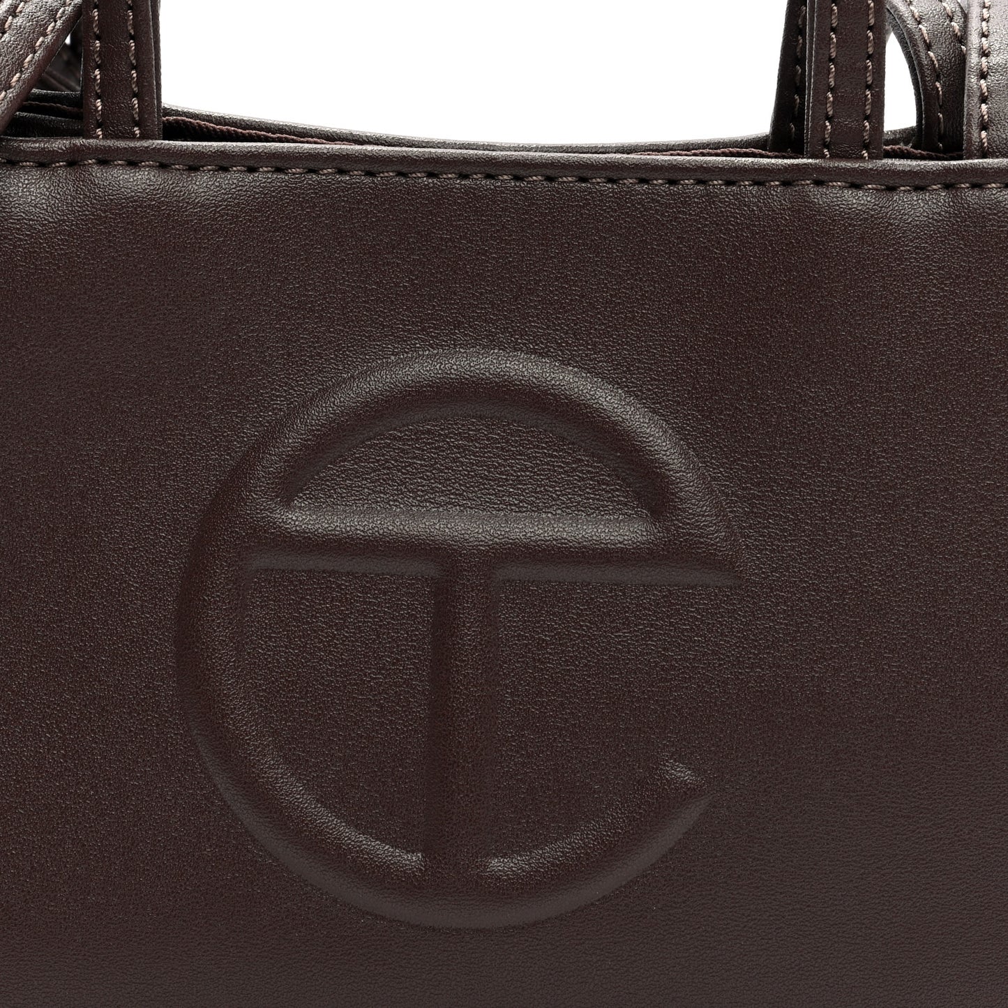 Vegan Leather Small Shopping Bag Chocolate