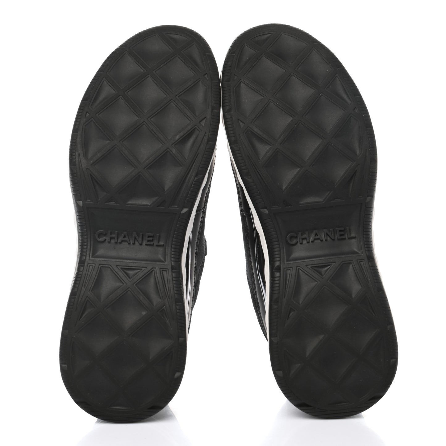 Velvet Calfskin Mixed Fibers CC Sneakers 38 Black