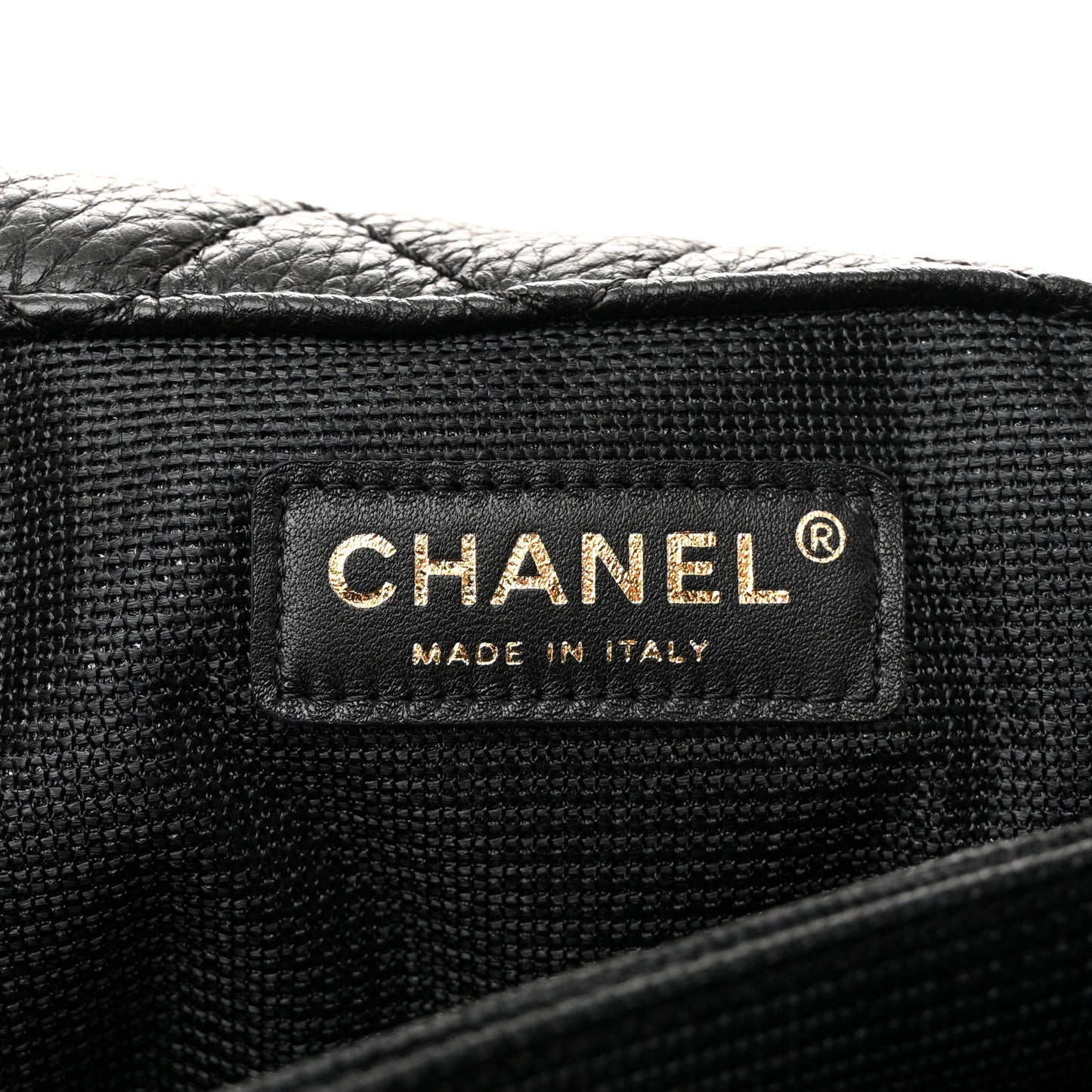 Calfskin Quilted XXL Travel Flap Bag Black