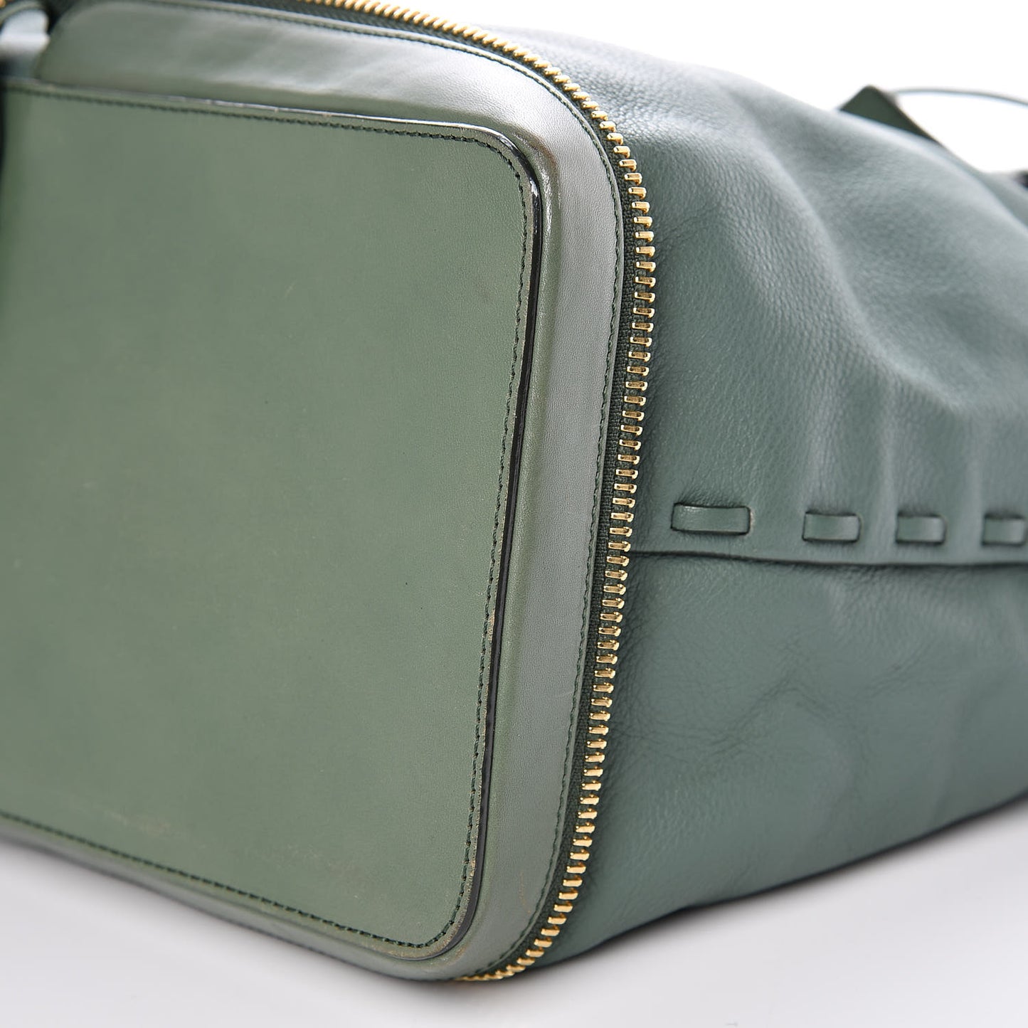 Calfskin Ellen Tote Sea Green