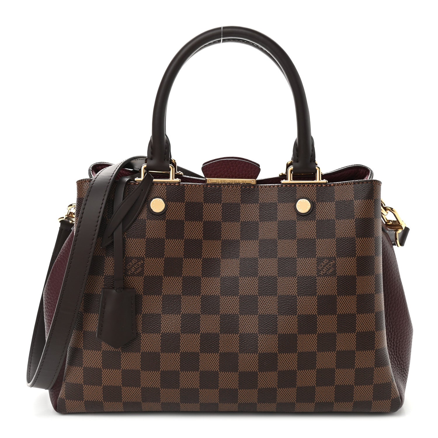 Louis Vuitton Damier Ebene Cuir Taurillon Brittany Bordeaux 1 of 8