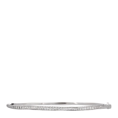 Graff 18K White Gold Diamond Spiral Pave Bangle Bracelet 1 of 4