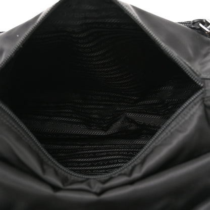 Prada Re-Nylon Vela Saffiano Pocket Double Buckle Messenger Shoulder Bag Black 4 of 8