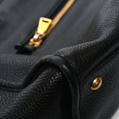 Prada Vitello Daino Shopping Satchel Black 10 of 14