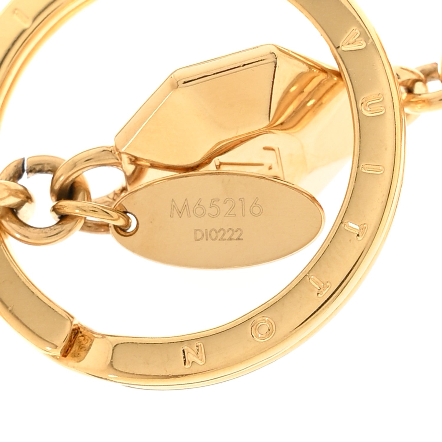 Louis Vuitton LV Facettes Bag Charm Key Holder Gold 3 of 5