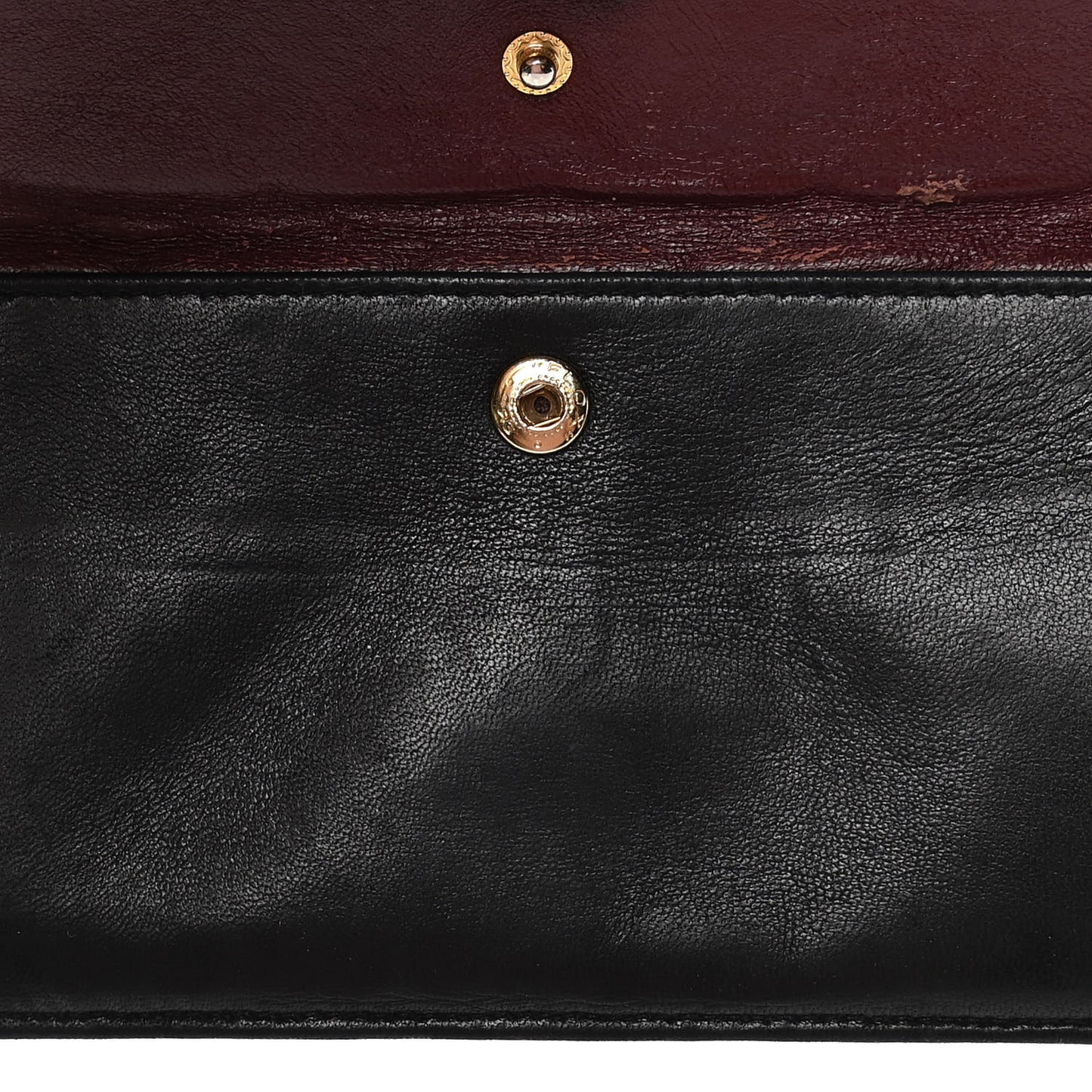 Calfskin Quilted CC Flap Clutch Black