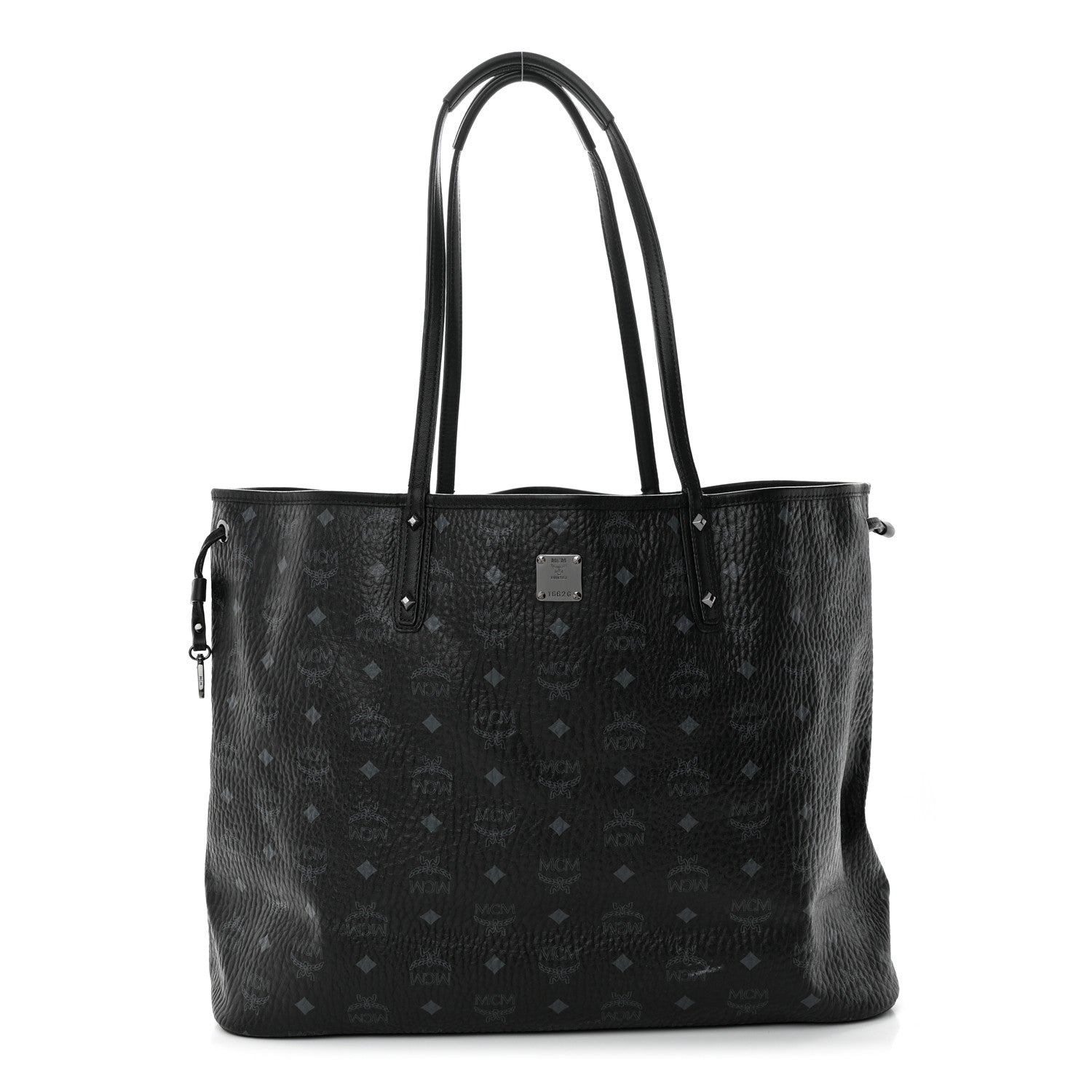 MCM Visetos Large Reversible Shopper Tote Black 1 of 19