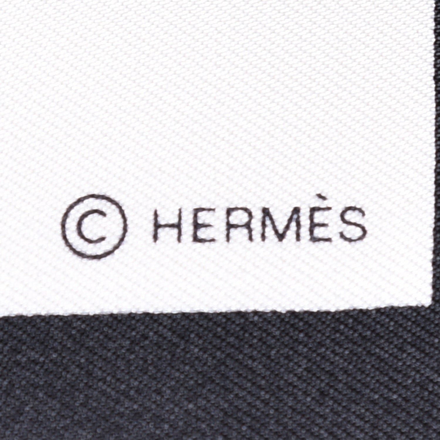 Hermes Silk Lettres Au Carre Scarf 90 Blanc Casse Black Marron 4 of 5