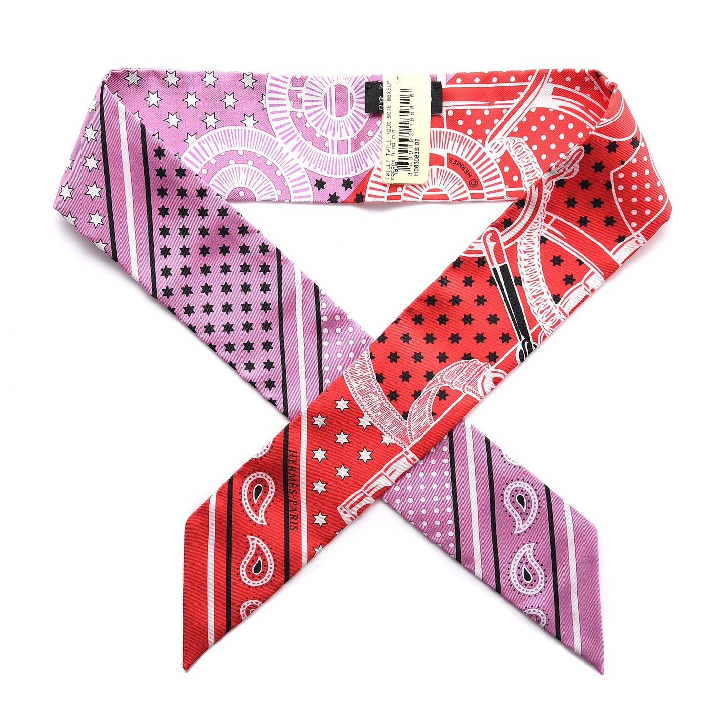 Silk Eperon d'Or Cut Twilly Parme Blanc Rouge