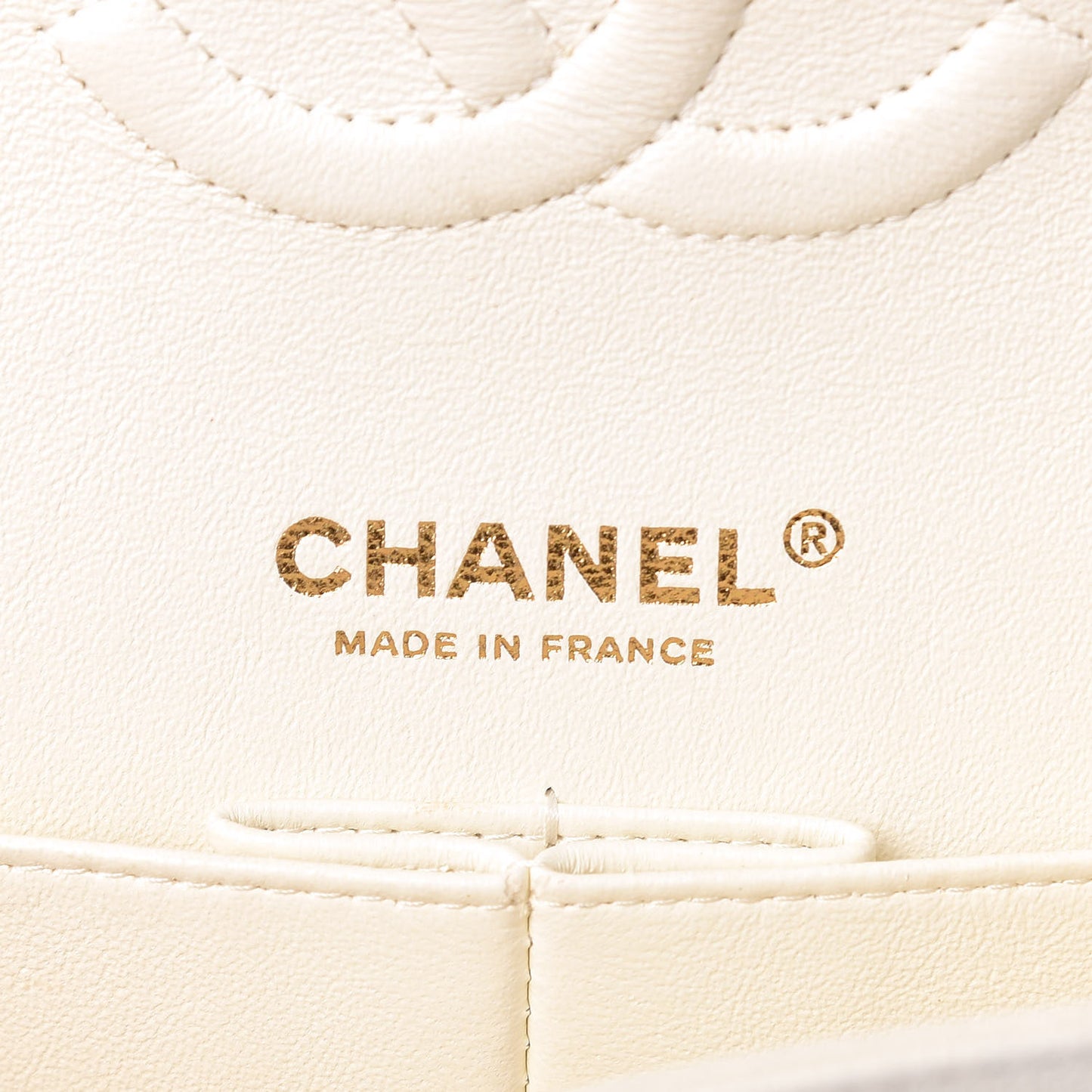 Caviar Quilted Medium Double Flap White