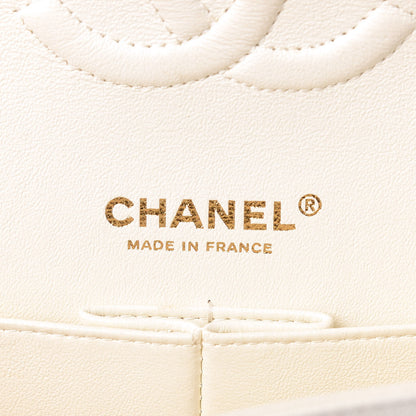 Chanel Caviar Quilted Medium Double Flap White 6 of 14