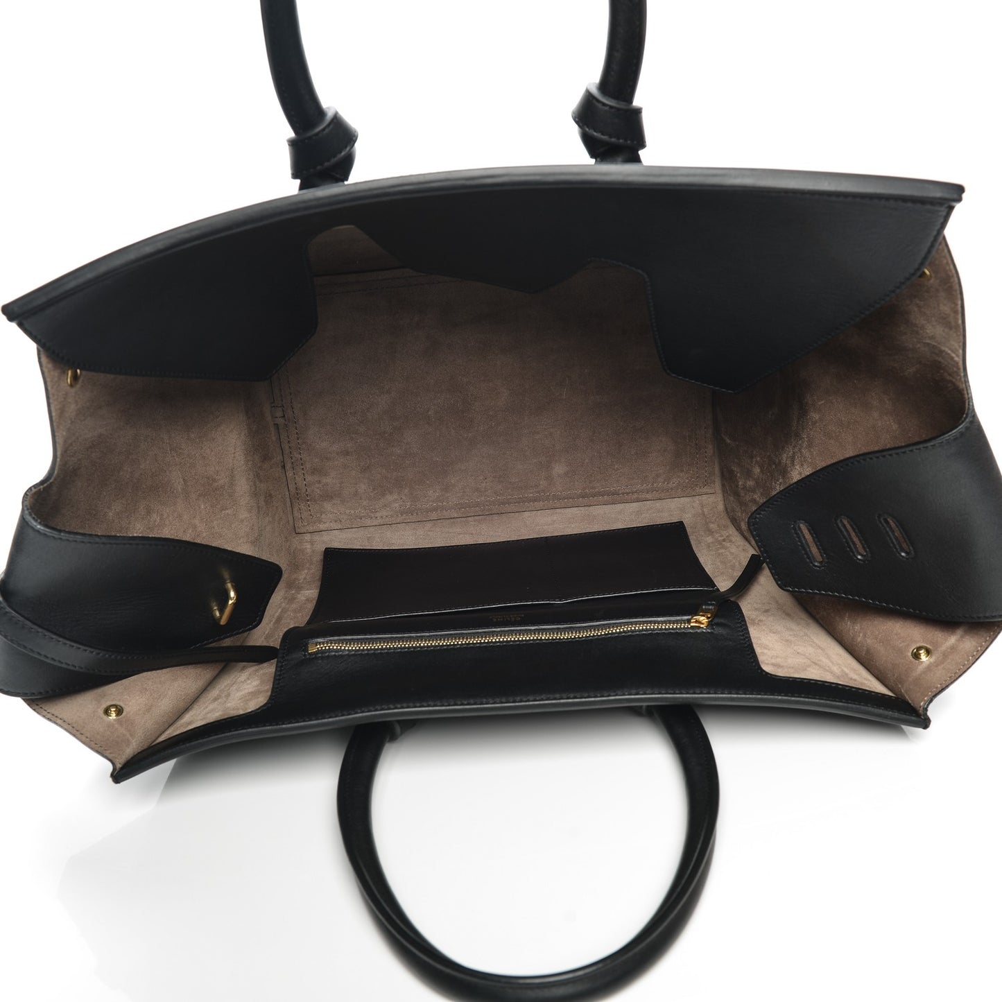 Smooth Calfskin Large Tie Knot Tote Black