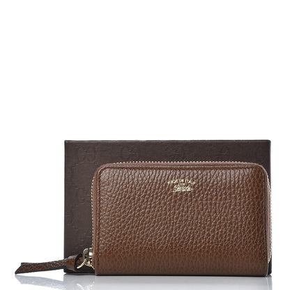 Gucci Dollar Calfskin Swing Zip Around Card Case Nut Brown 7 of 7