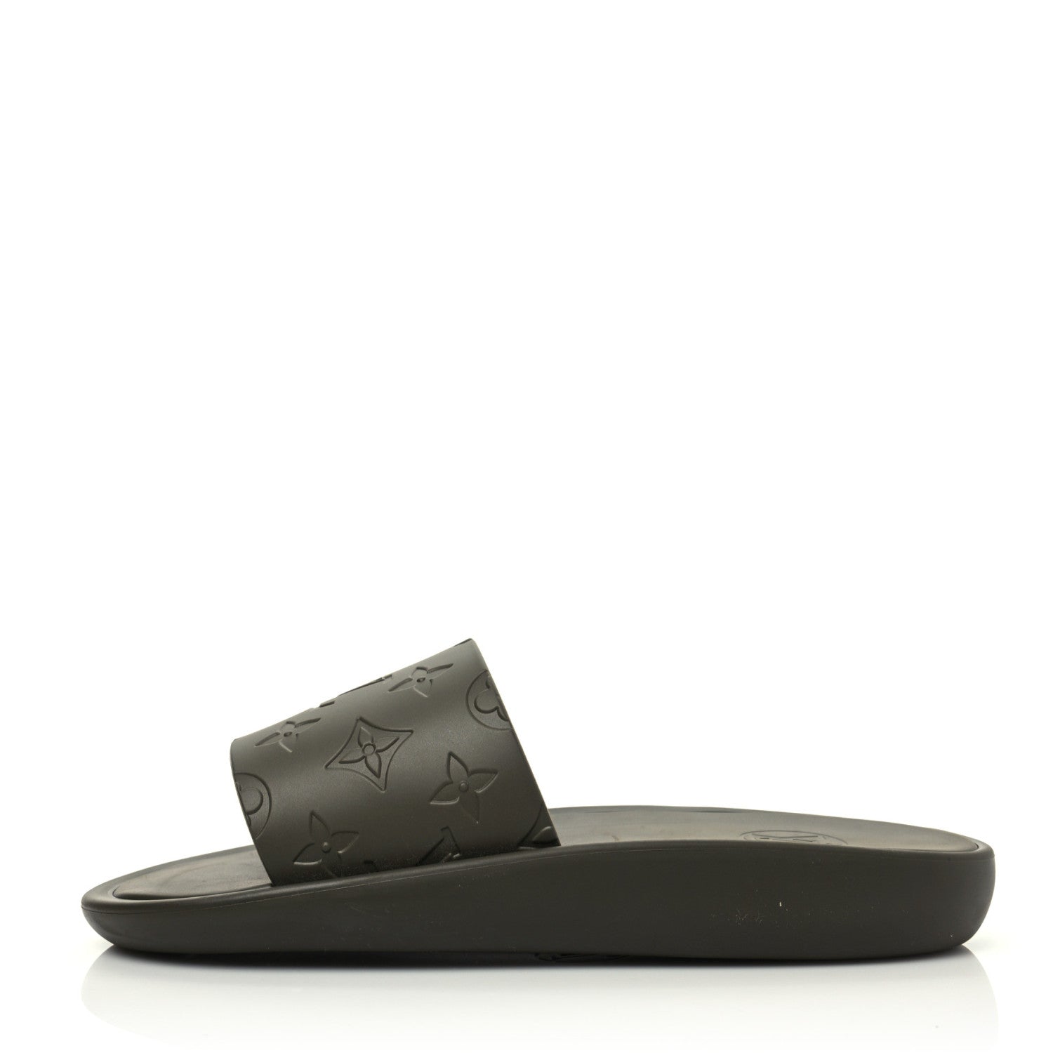 Louis Vuitton Rubber Monogram Embossed Sunbath Flat Mule 39 Kaki 1 of 8