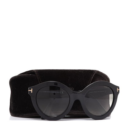 Tom Ford Chiara Round Sunglasses TF359 Black 7 of 7