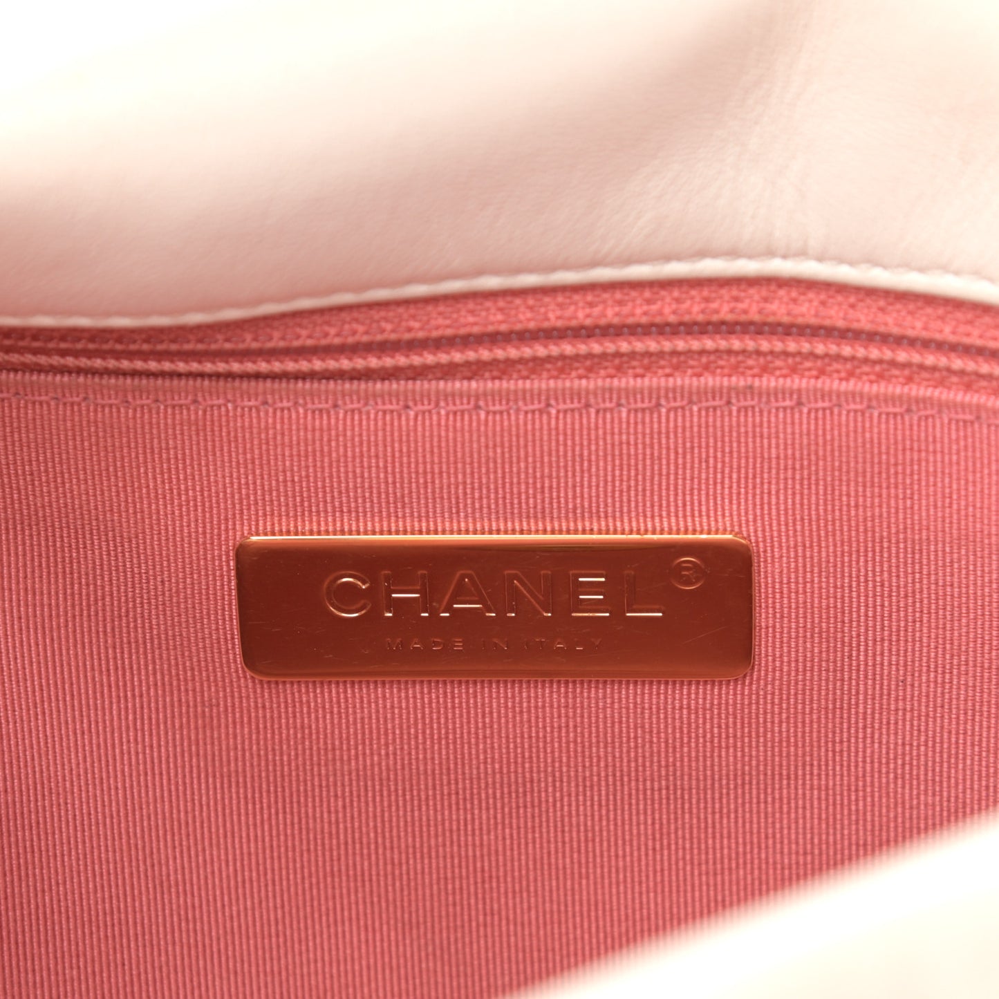 Goatskin Quilted Medium Chanel 19 Flap White