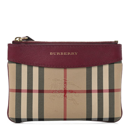 Burberry Haymarket Check Zip Pouch Red 1 of 4