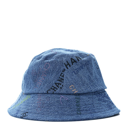 Chanel Denim Mood Cloche Bucket Hat S Blue 5 of 7