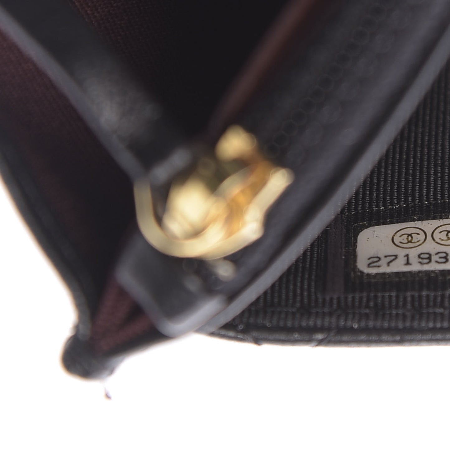 Lambskin Quilted Wallet On Chain WOC Black
