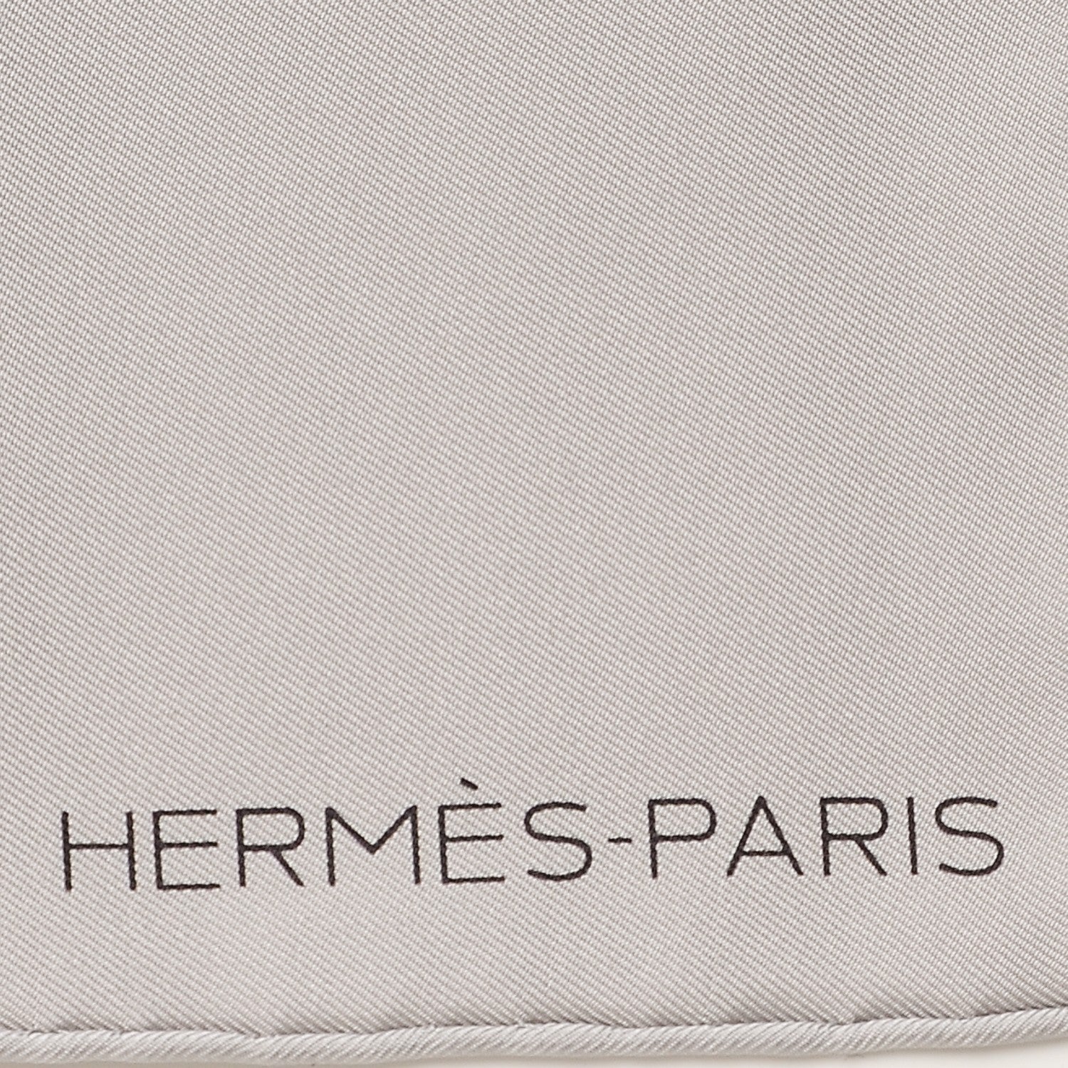 Hermes Silk Maillons De Joel Stein Scarf 90 Gris Perle Orange Vert 4 of 6