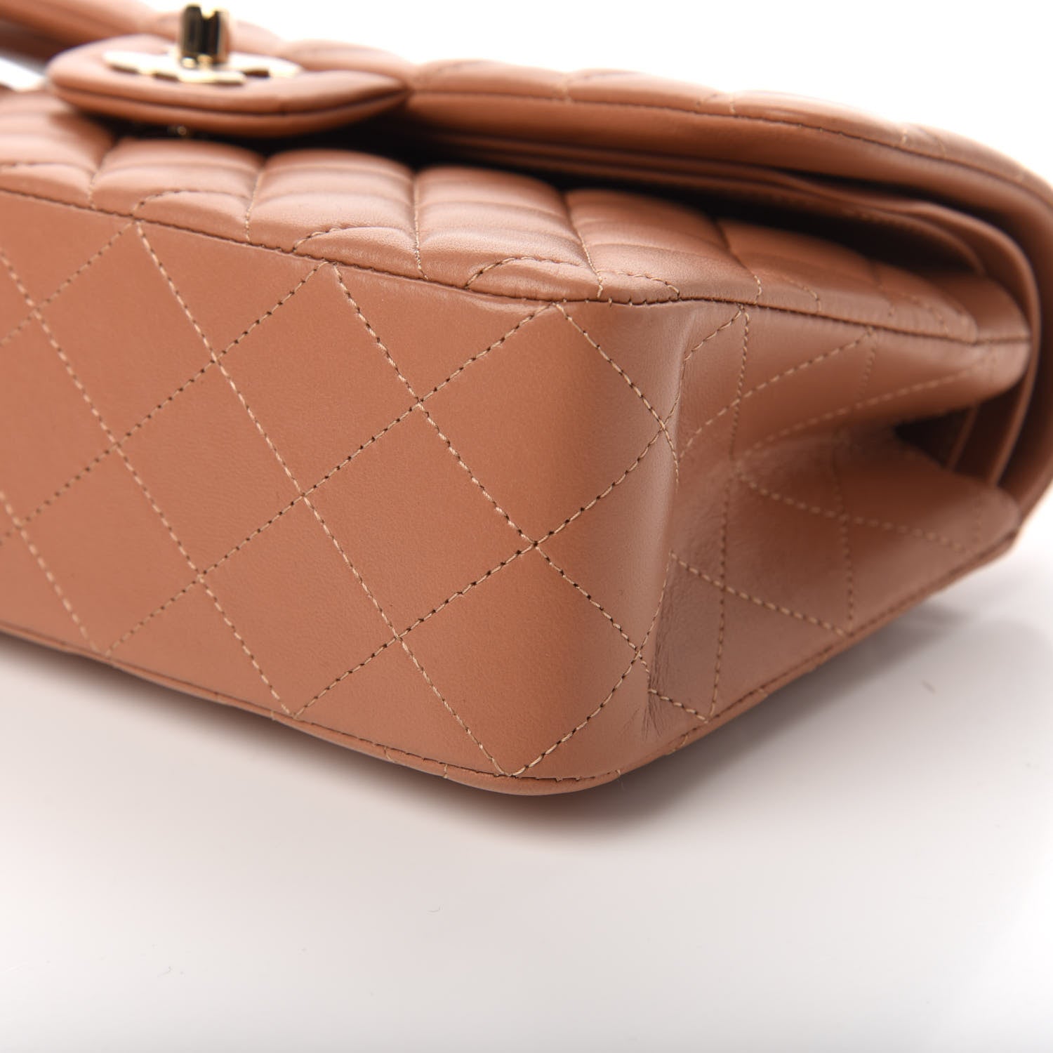 Chanel Lambskin Quilted Small Double Flap Brown 7 of 11