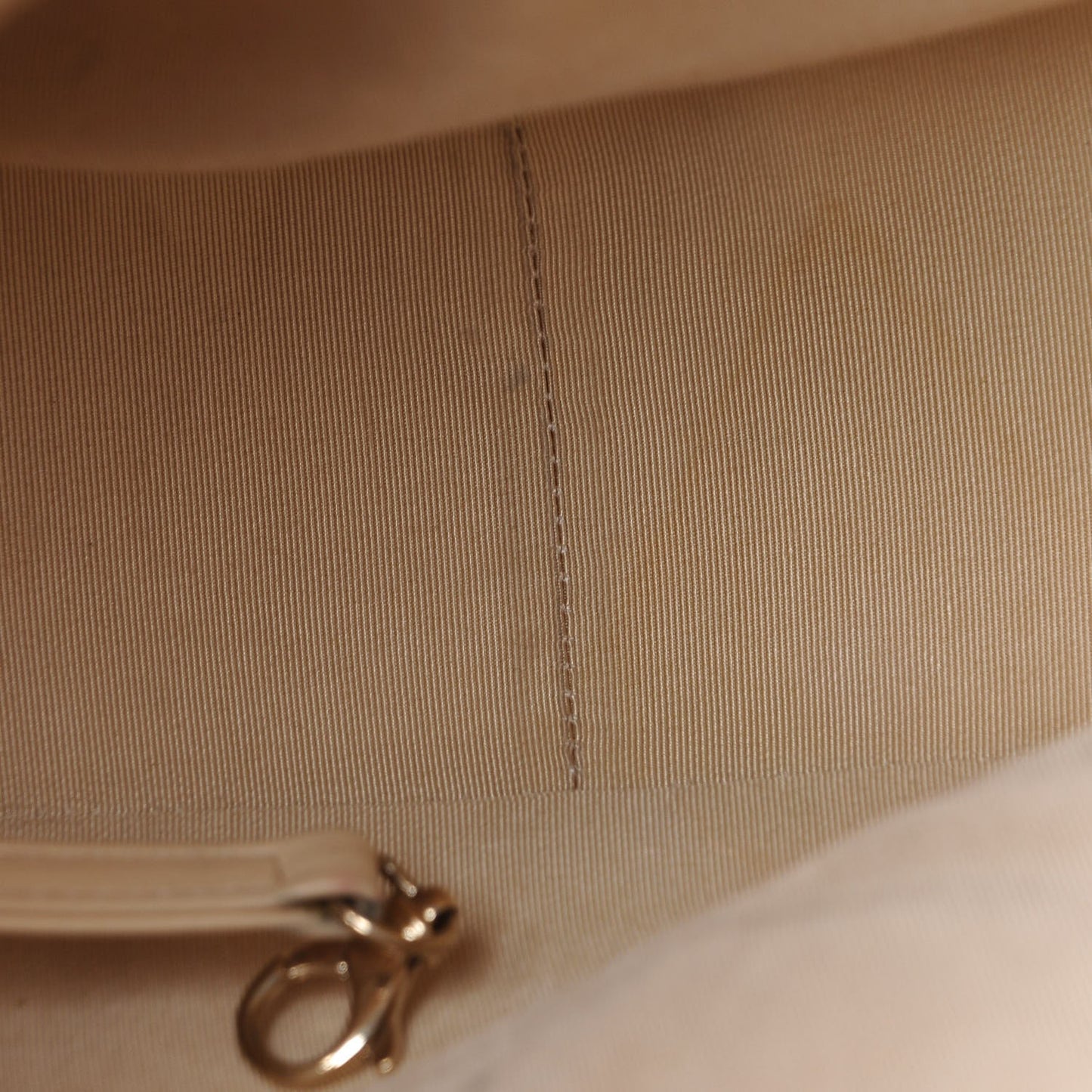 Calfskin Quilted Large CC Shopping Tote Beige