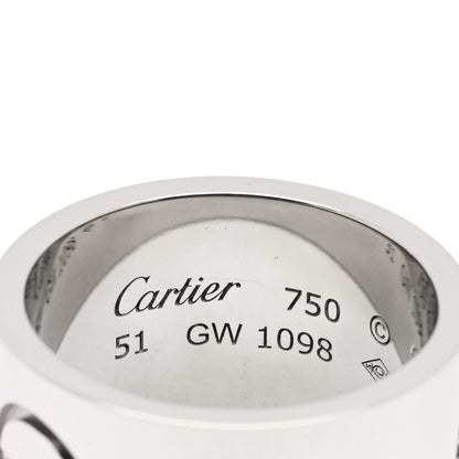 Cartier 18K White Gold 11mm LOVE Ring 51 5.75 4 of 4