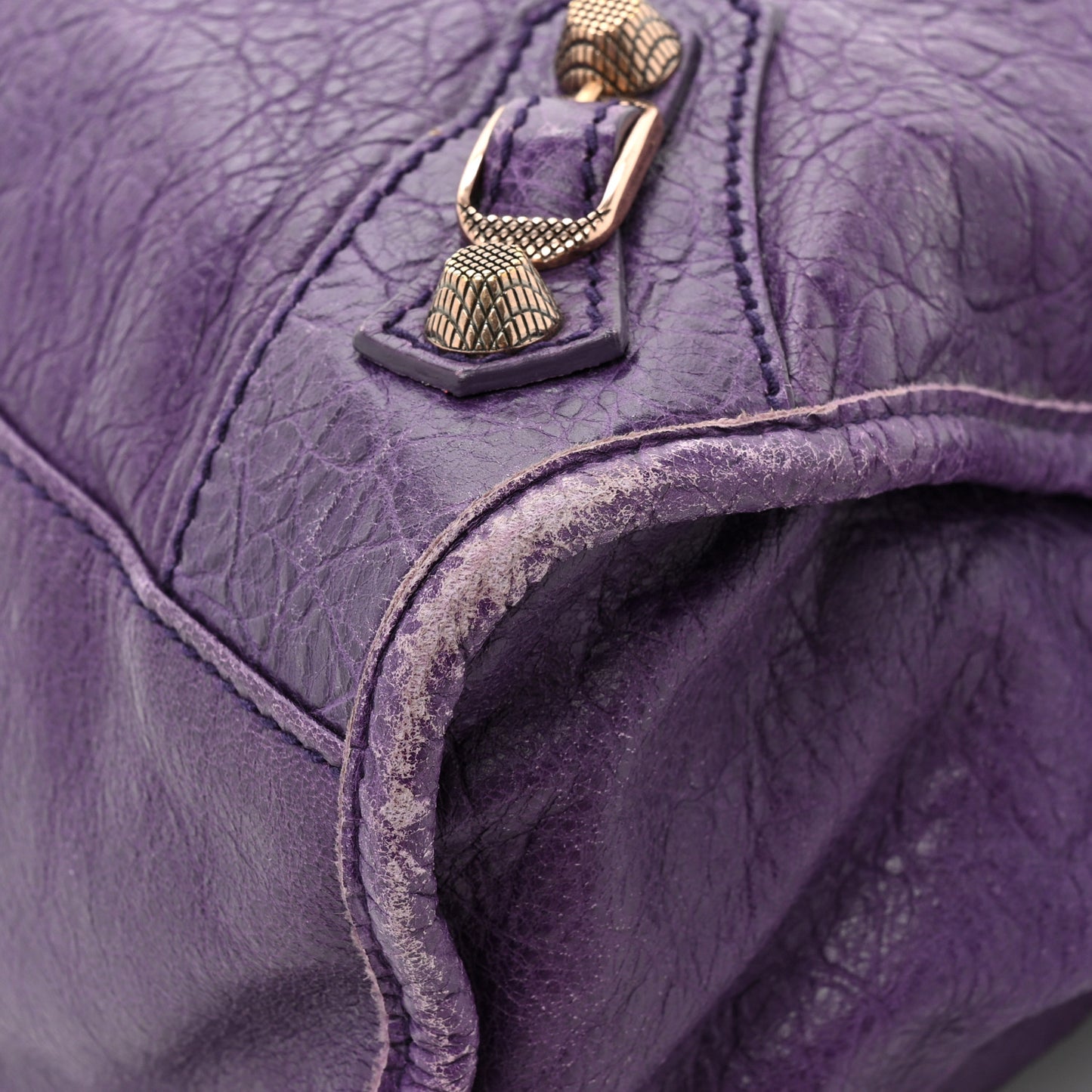 Agneau Giant 12 Rose Gold Hardware City Dark Violet