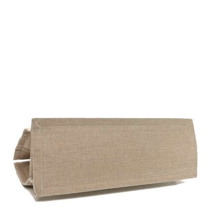 Saint Laurent Linen Calfskin Rive Gauche Tote Greggio Natural 4 of 10
