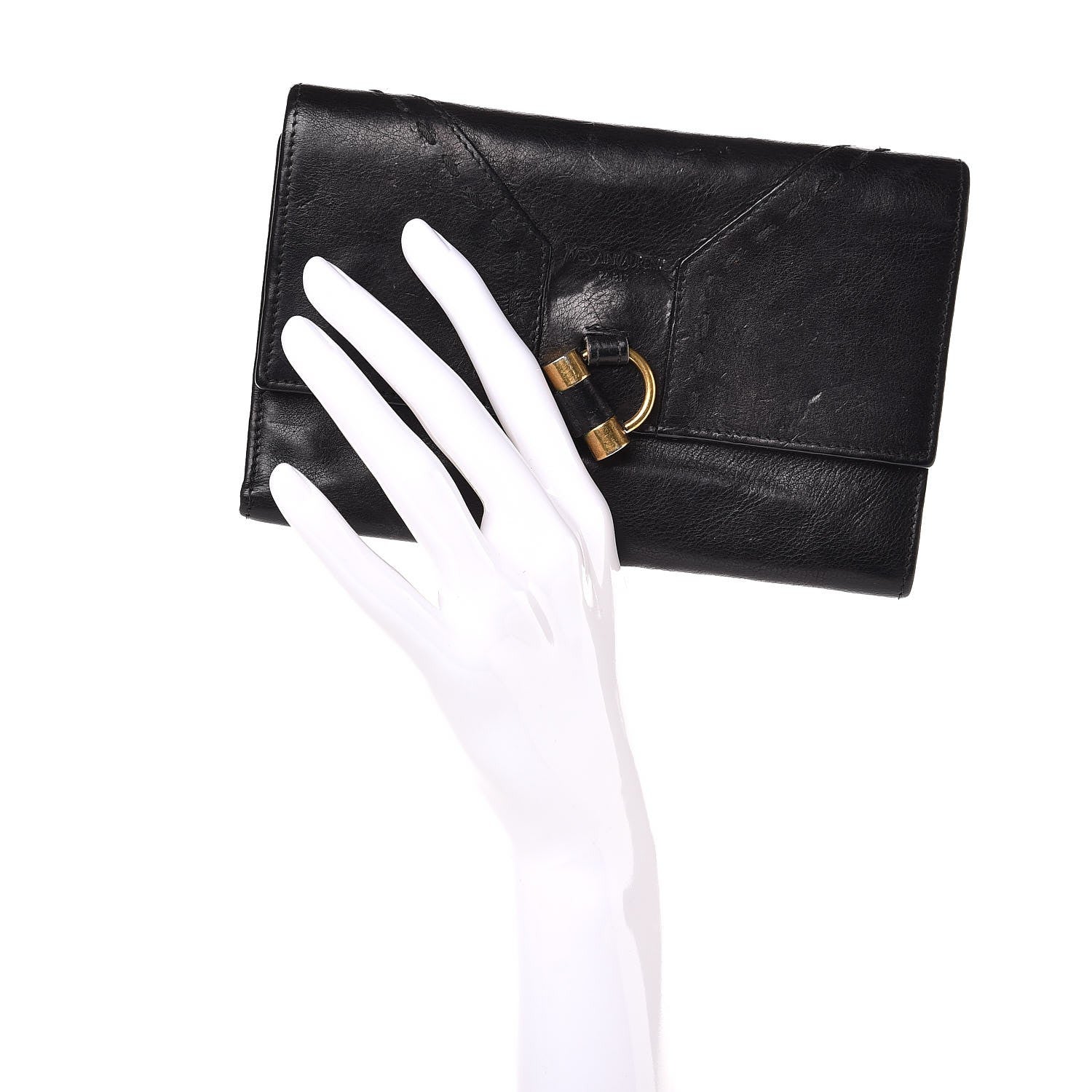 Saint Laurent Calfskin Muse Continental Wallet Black 2 of 13